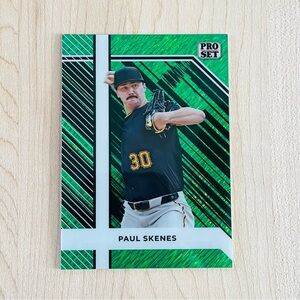 PAUL SKENES 2024 Leaf Pro Set Green Shimmer Prizm Refractor Rookie RC /50